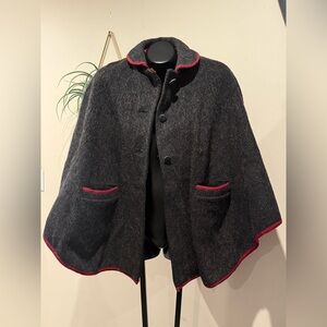 Classic Vintage Wool Cape by Loden King. Elegant statement piece.